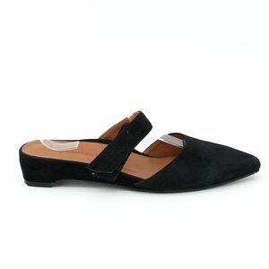 Ballet Flats Black Suede Pointed Toe Mule Slide Mary Jane Flats Women's Size 8